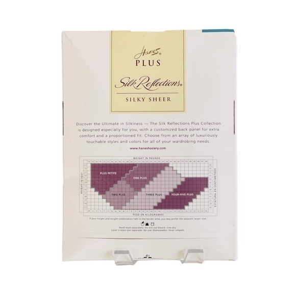 NIB VNTG HANES Silk Reflections Silky Sheer Tights Hosiery Pantyhose Legwear - Picture 2 of 2